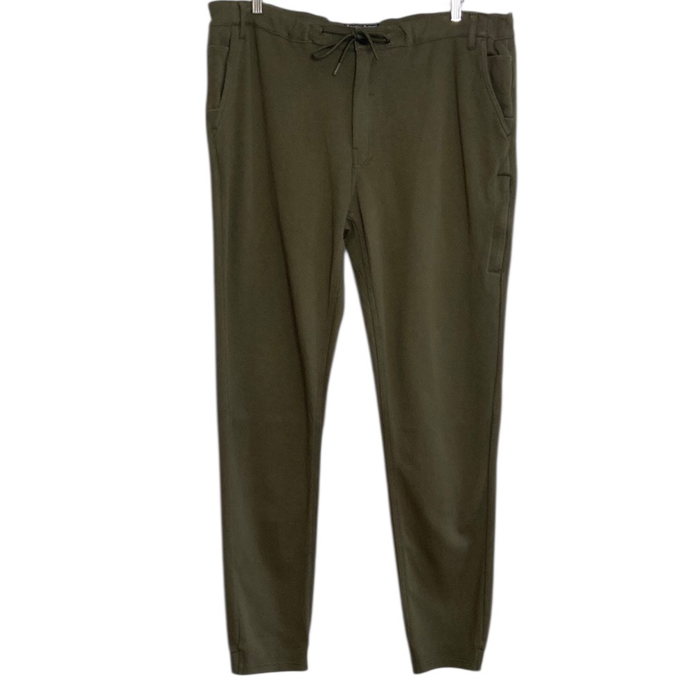686 Everywhere Joggers Mens XXL Army Green Performance Double Knit Pant Slim Fit